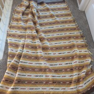 Cozy Multicolor Woven Blanket 59 x 56 Inches